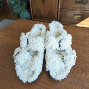 Birkenstock Papillio Arizona Big Buckle Shearling Sandals - 40/US 9-9.5